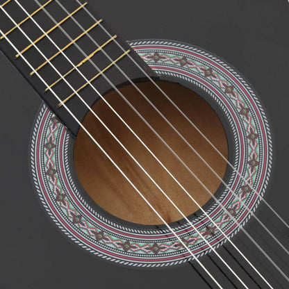 Westerngitarre Cutaway mit 6 Saiten Schwarz 38