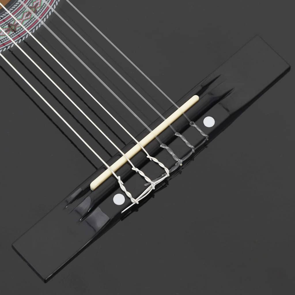 Westerngitarre Cutaway mit 6 Saiten Schwarz 38