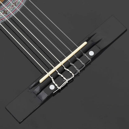 Westerngitarre Cutaway mit 6 Saiten Schwarz 38