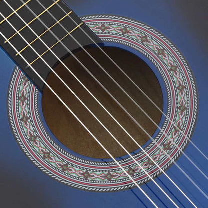 Westerngitarre Cutaway mit 6 Saiten Blau-Schattiert 38