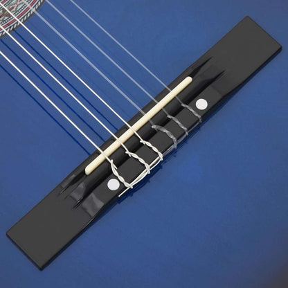 Westerngitarre Cutaway mit 6 Saiten Blau-Schattiert 38