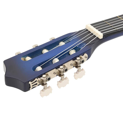 Westerngitarre Cutaway mit 6 Saiten Blau-Schattiert 38