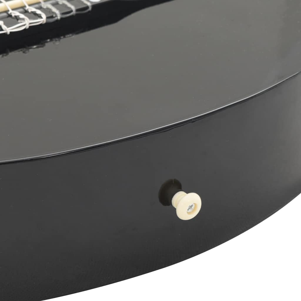Westerngitarre Cutaway mit Equalizer und 6 Saiten Schwarz