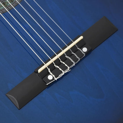 Westerngitarre Cutaway mit Equalizer und 6 Saiten Blau