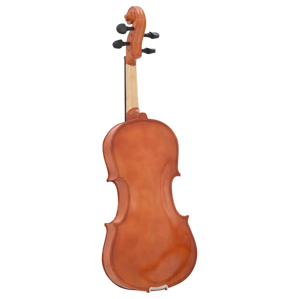 Violine Komplettset mit Bogen und Kinnhalter Dunkles Holz 4/4
