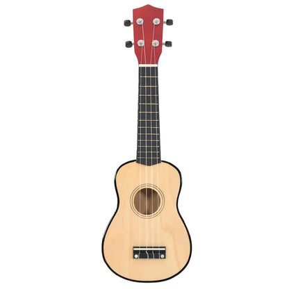 Sopran Ukulele Set für Kinder mit Tasche Dunkles Holz 21