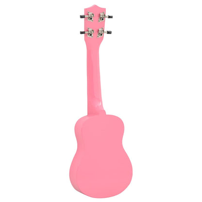 Sopran-Ukulele-Set mit Tasche für Kinder Rosa 21