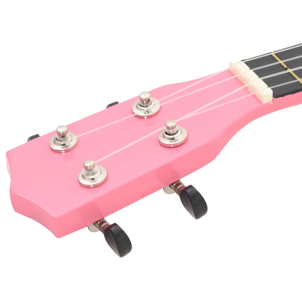 Sopran-Ukulele-Set mit Tasche für Kinder Rosa 21