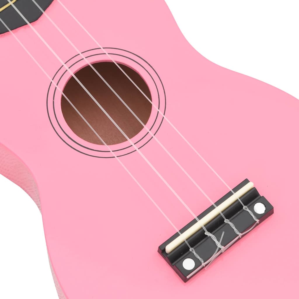 Sopran-Ukulele-Set mit Tasche für Kinder Rosa 21