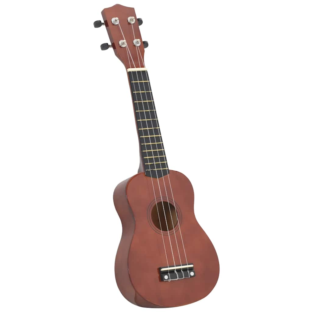 Sopran Ukulele Set für Kinder mit Tasche Dunkles Holz 23