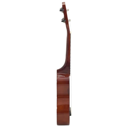 Sopran Ukulele Set für Kinder mit Tasche Dunkles Holz 23