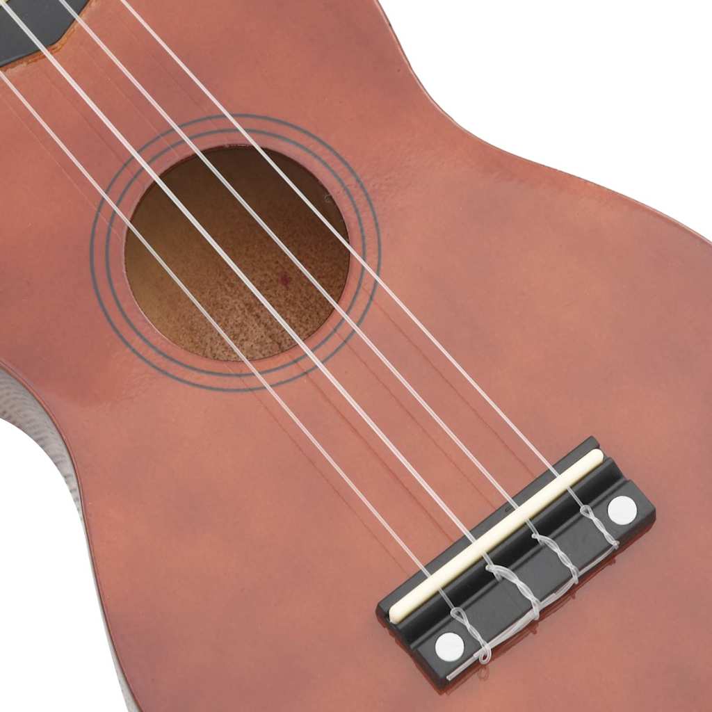 Sopran Ukulele Set für Kinder mit Tasche Dunkles Holz 23