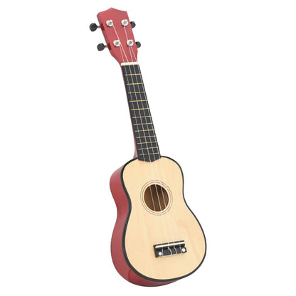 Sopran Ukulele Set für Kinder mit Tasche Helles Holz 23