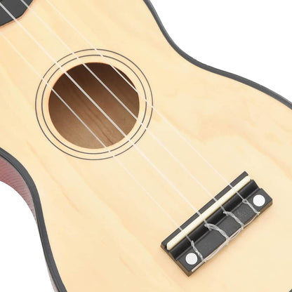 Sopran Ukulele Set für Kinder mit Tasche Helles Holz 23