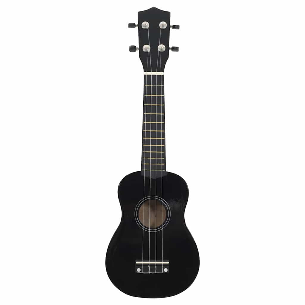 Sopran-Ukulele-Set mit Tasche für Kinder Schwarz 23