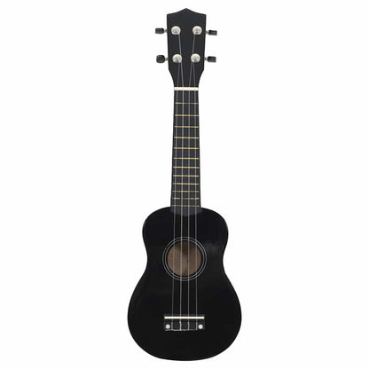 Sopran-Ukulele-Set mit Tasche für Kinder Schwarz 23