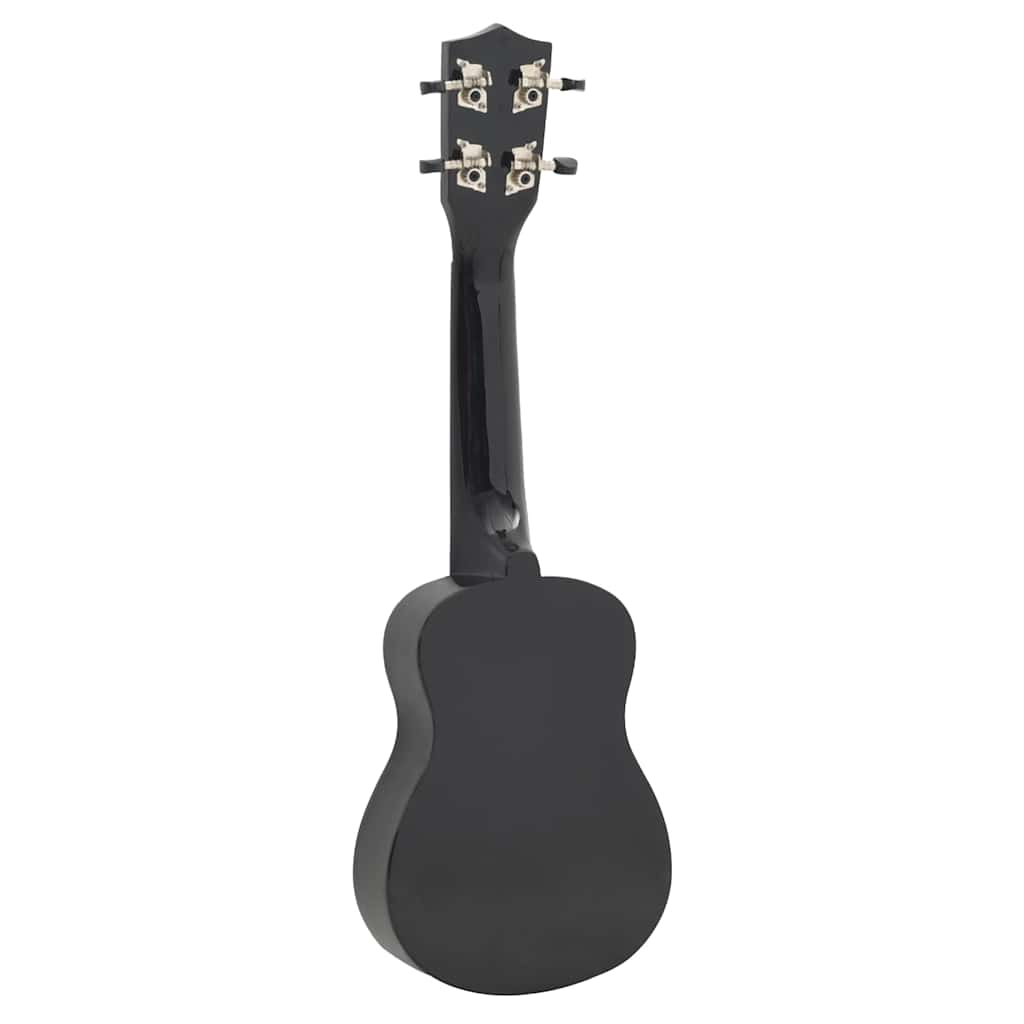 Sopran-Ukulele-Set mit Tasche für Kinder Schwarz 23