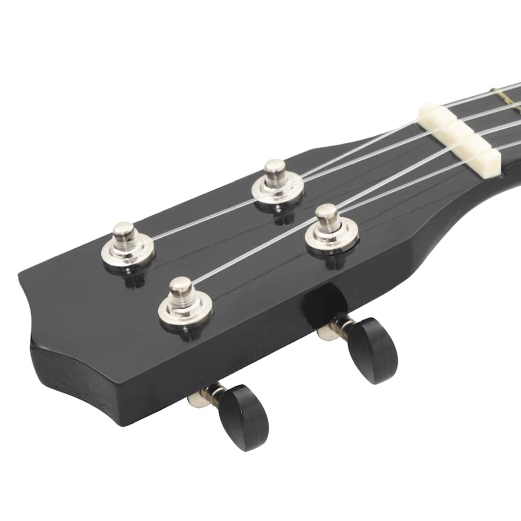 Sopran-Ukulele-Set mit Tasche für Kinder Schwarz 23
