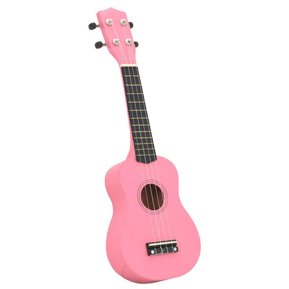 Sopran-Ukulele-Set mit Tasche für Kinder Rosa 23