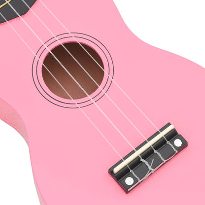 Sopran-Ukulele-Set mit Tasche für Kinder Rosa 23