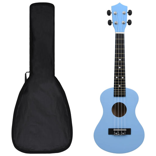 Sopran-Ukulele-Set mit Tasche für Kinder Babyblau 23"