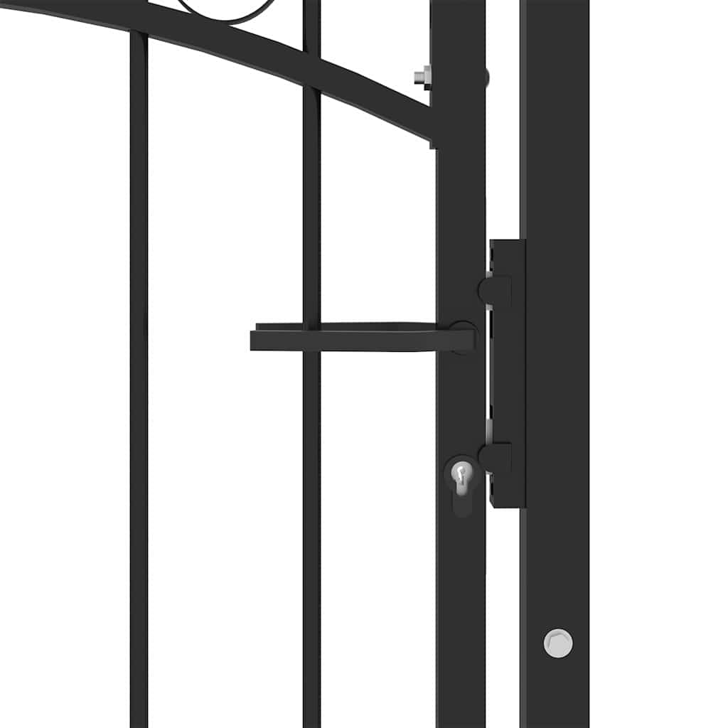 Zauntor EMMEN mit Spikes Stahl 103 x 97 cm Schwarz