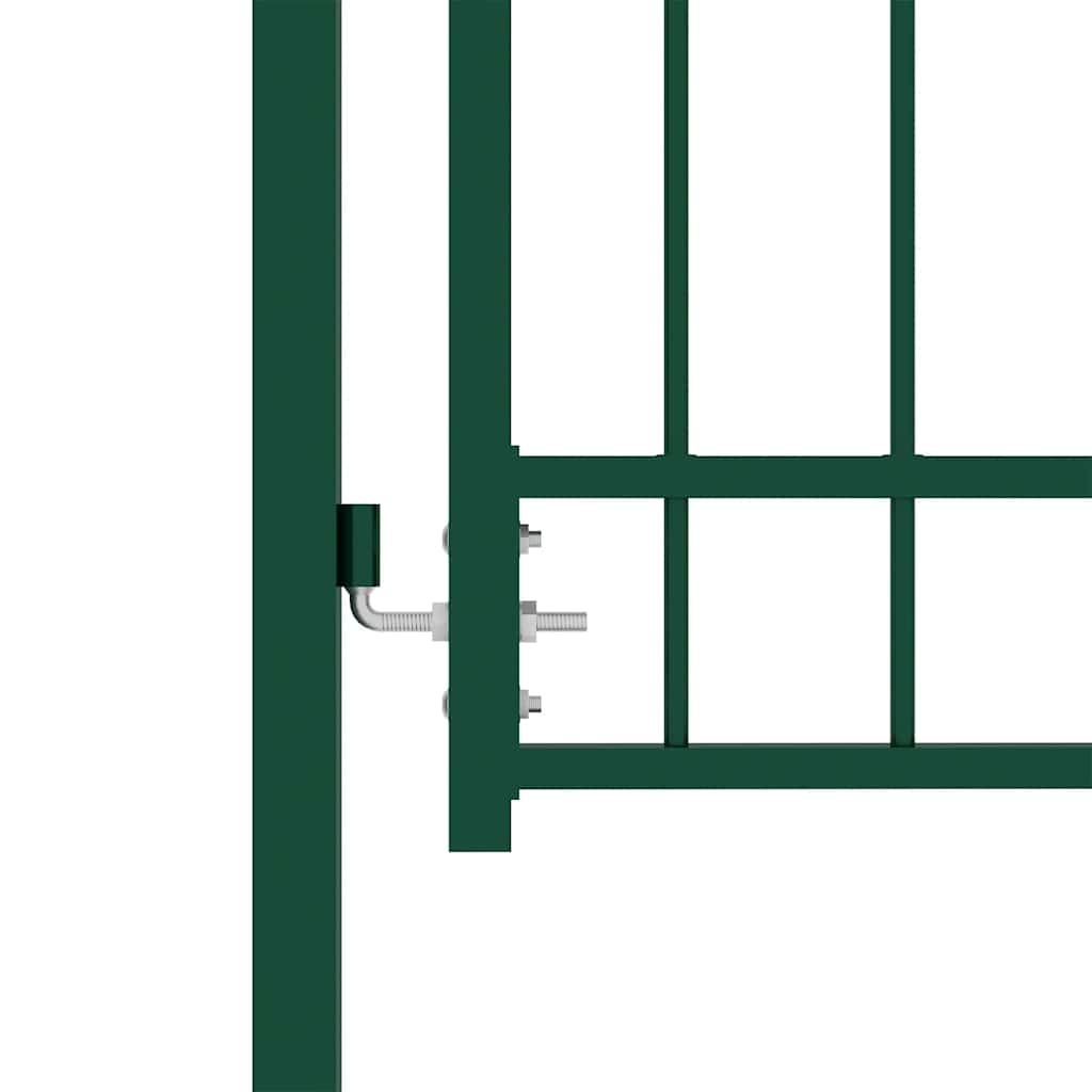 Zauntor EMMEN mit Spikes Stahl 104 x 117 cm Grün