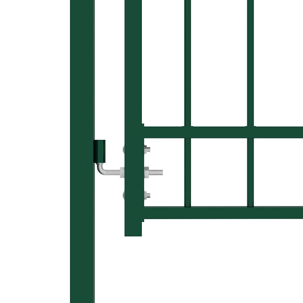 Zauntor EMMEN mit Spikes Stahl 104 x 147 cm Grün