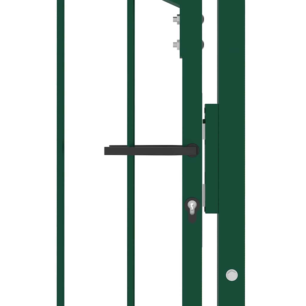 Zauntor EMMEN mit Spikes Stahl 104 x 147 cm Grün