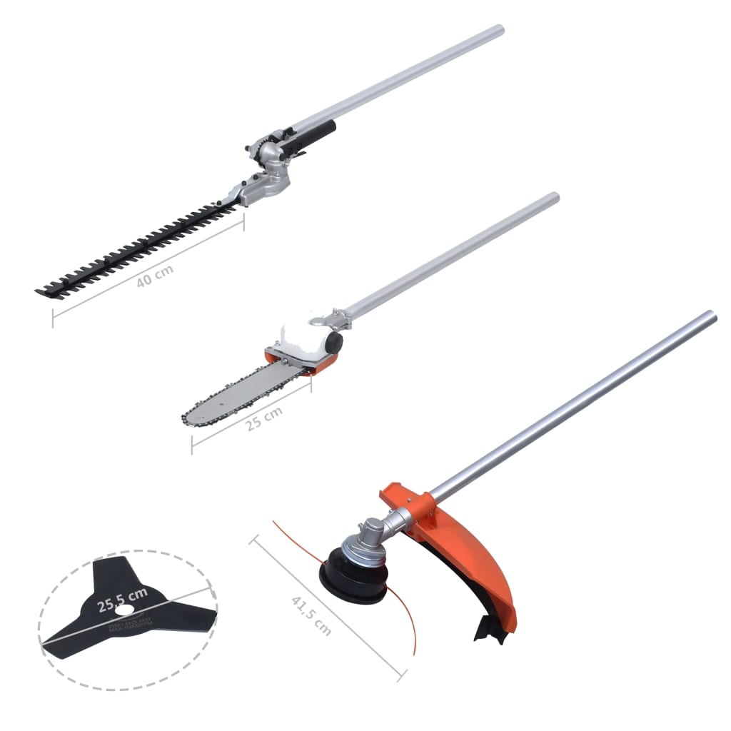 4-in-1-Gartenwerkzeug-Set mit 52 cc Benzinmotor
