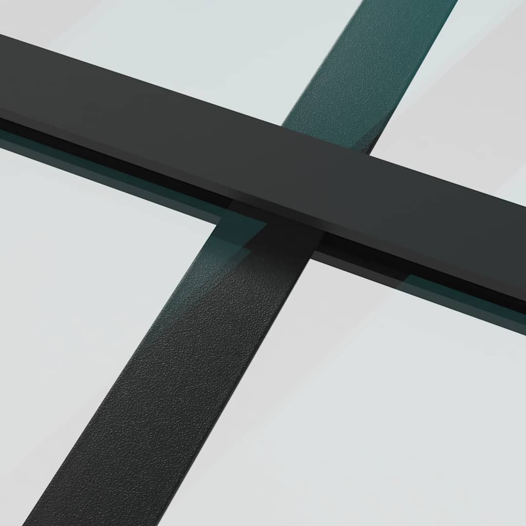 Schiebetür Aluminium und ESG Glas 76x205 cm Schwarz