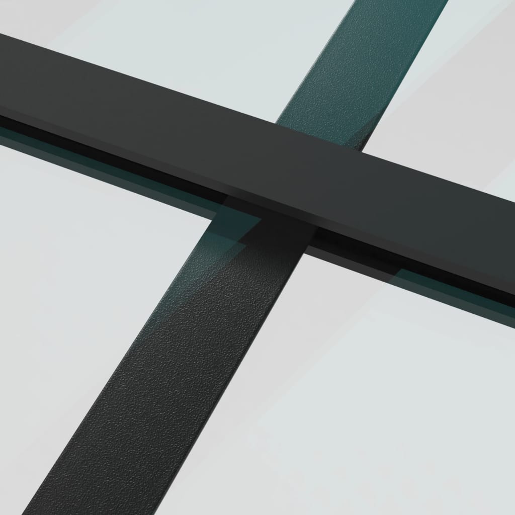 Schiebetür Aluminium und ESG Glas 90x205 cm Schwarz