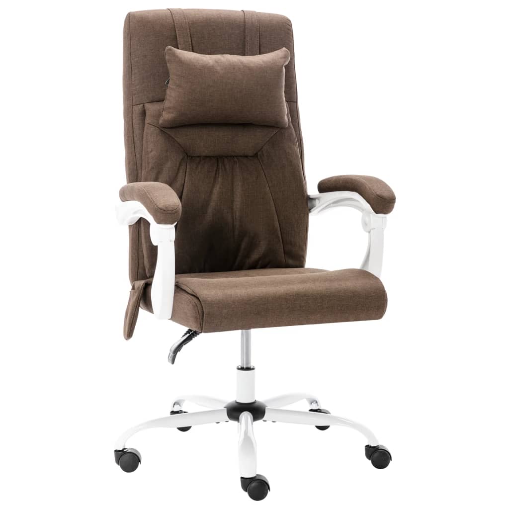 Massage-Bürostuhl Braun Stoff
