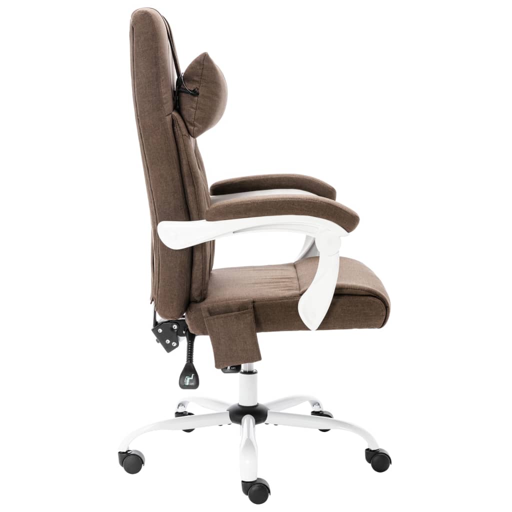 Massage-Bürostuhl Braun Stoff