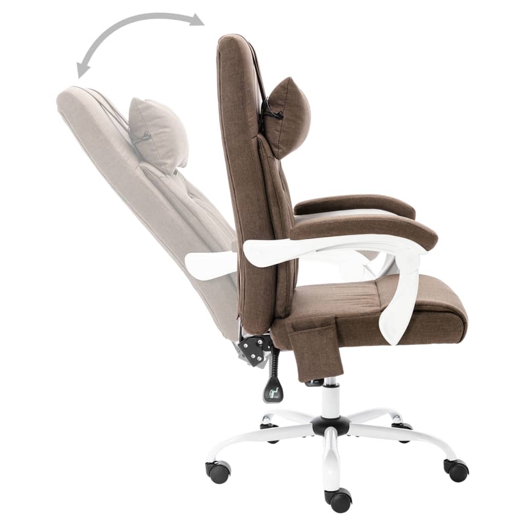 Massage-Bürostuhl Braun Stoff