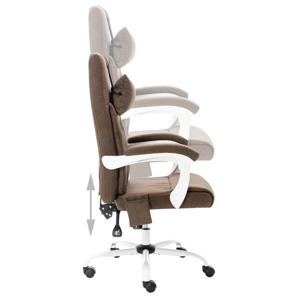 Massage-Bürostuhl Braun Stoff