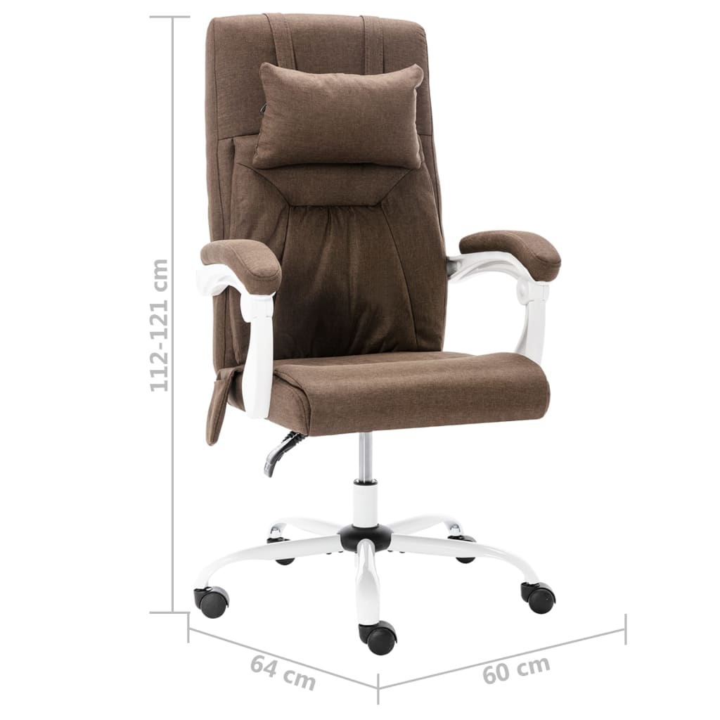 Massage-Bürostuhl Braun Stoff