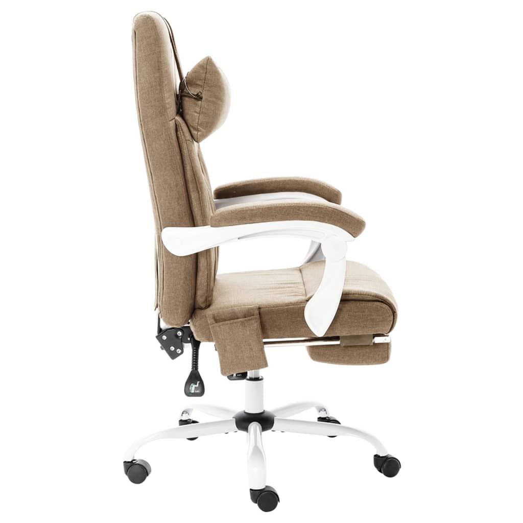 Massage-Bürostuhl Taupe Stoff