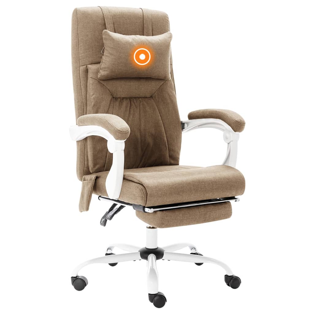 Massage-Bürostuhl Taupe Stoff