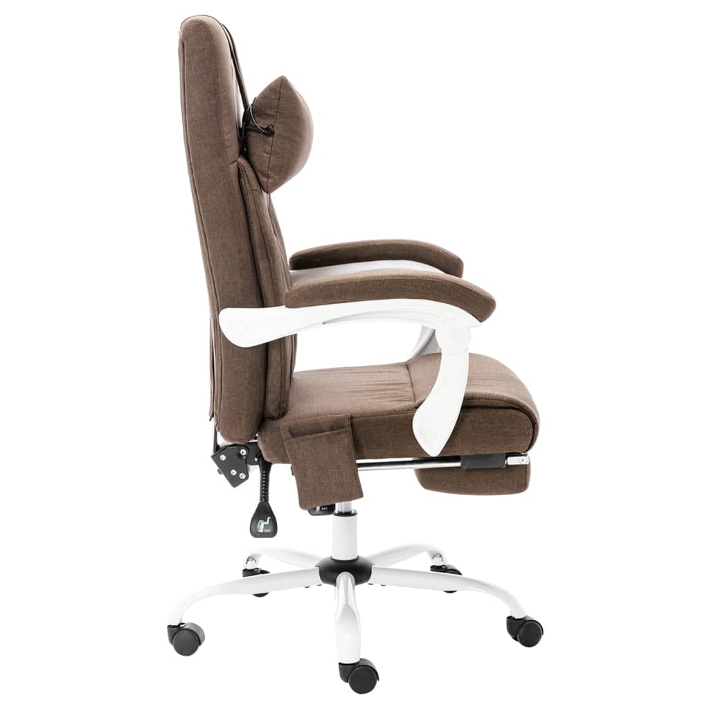 Massage-Bürostuhl Braun Stoff