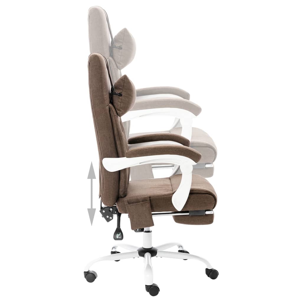 Massage-Bürostuhl Braun Stoff