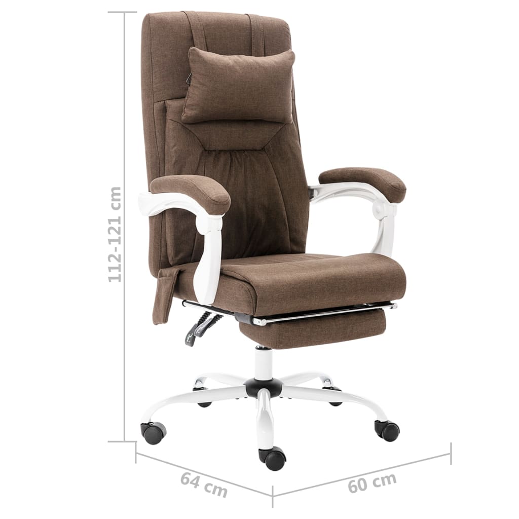 Massage-Bürostuhl Braun Stoff