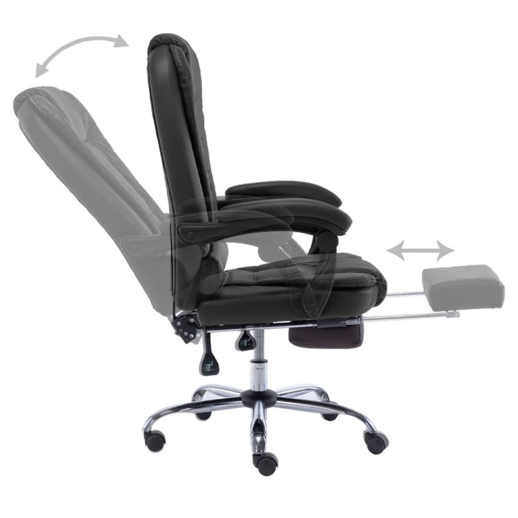 Bürostuhl Schwarz Kunstleder