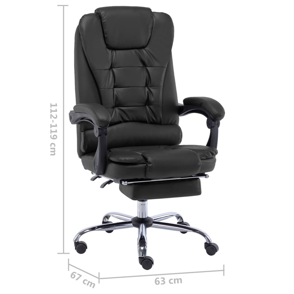 Bürostuhl Schwarz Kunstleder