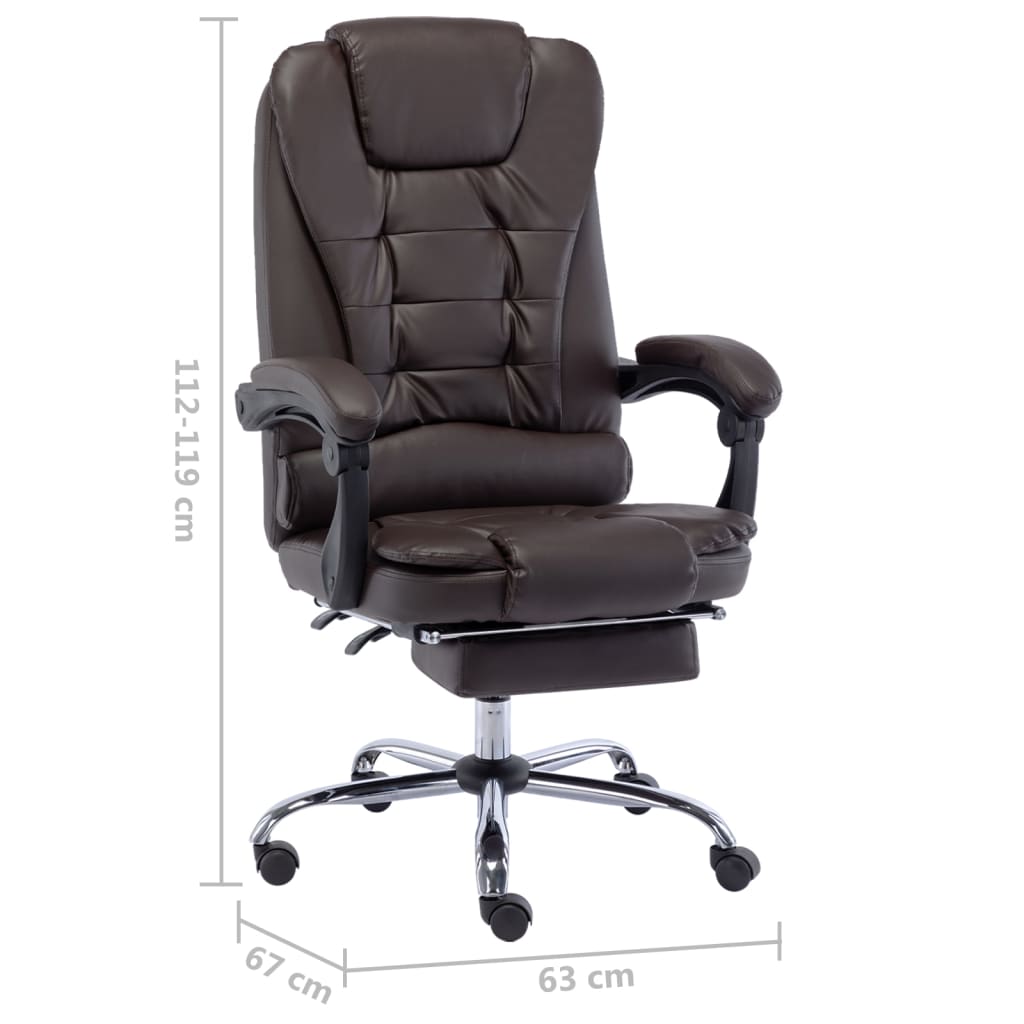 Bürostuhl Braun Kunstleder