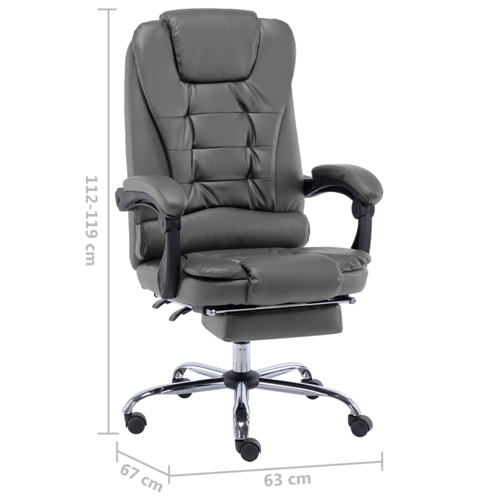Bürostuhl Anthrazit Kunstleder