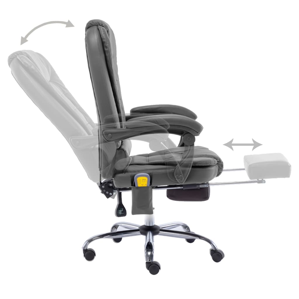 Massage-Bürostuhl Anthrazit Kunstleder