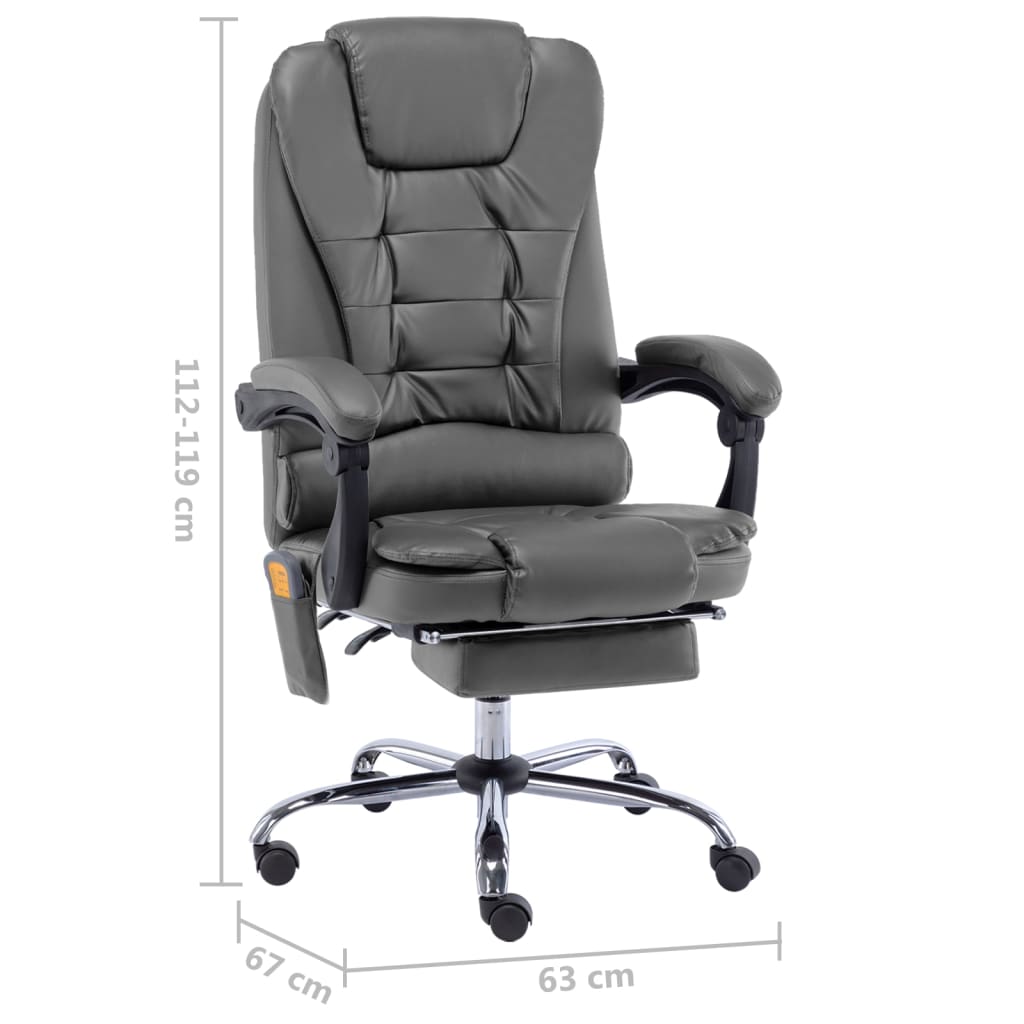 Massage-Bürostuhl Anthrazit Kunstleder