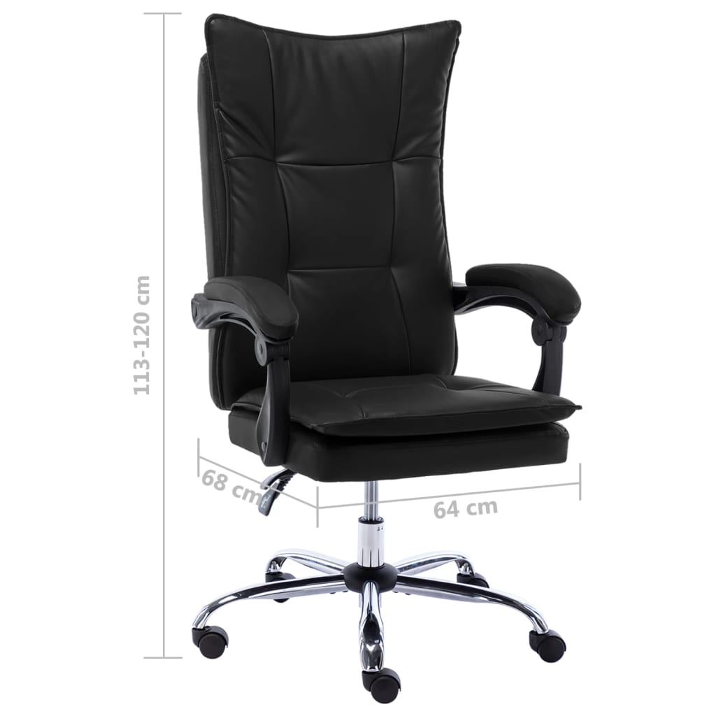 Bürostuhl Schwarz Kunstleder