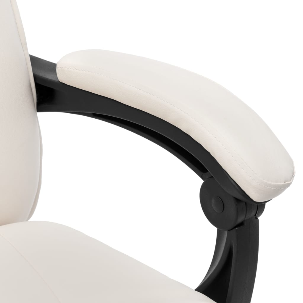 Massage-Bürostuhl Creme Kunstleder